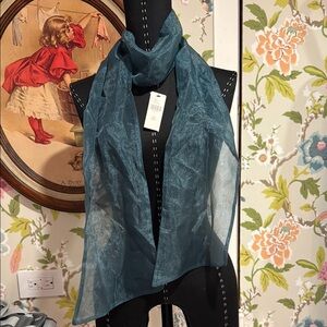 Anthropologie Blue/green silky scarf